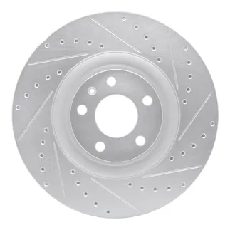 R1 Concepts EDZ-73031R Brake Rotor Drilled and Slotted Silver